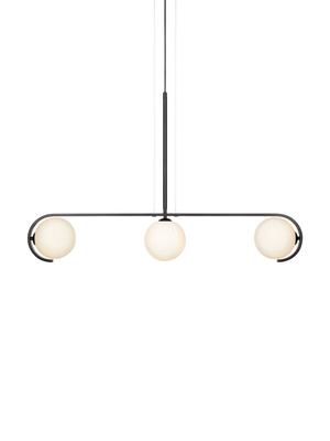 Grande suspension avec abat-jour en verre Pals