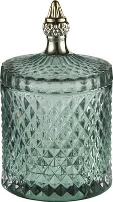 Boîte de rangement verre vert foncé Miya