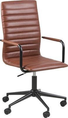 Chaise de bureau cuir synthétique Winslow, hauteur ajustable