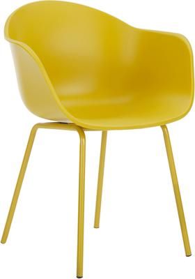 Silla de plático con reposabrazos Claire