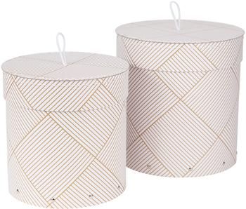 Set 2 scatole con coperchio Hanna