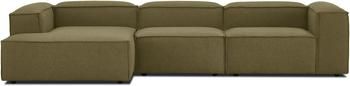 Canapé d'angle modulable vert Lennon