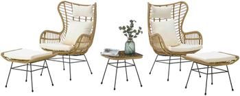 Set lounge para exterior Tian, 5 pzas.