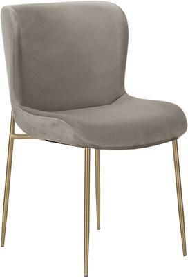 Chaise en velours rembourrée Tess