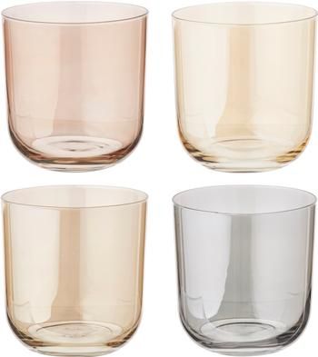 Vasos de colores artesanales Polka, 4 uds.