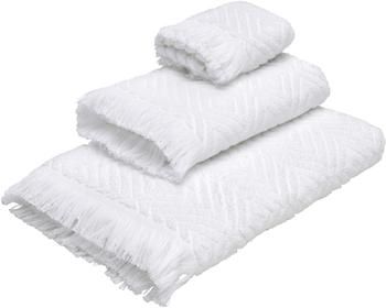 Handtuch-Set Jacqui mit Hoch-Tief-Muster, 3-tlg.