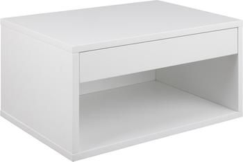Wand-Nachttisch Cholet in Weiß mit Schublade