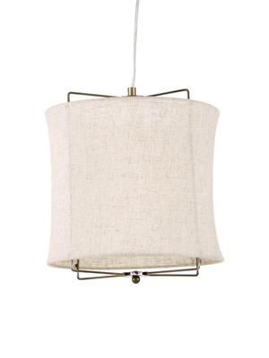 Pendelleuchte Clouds aus Leinen in Beige