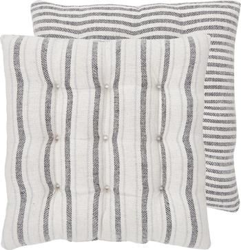 Cuscino sedia reversibile a righe in cotone riciclato Lindsey