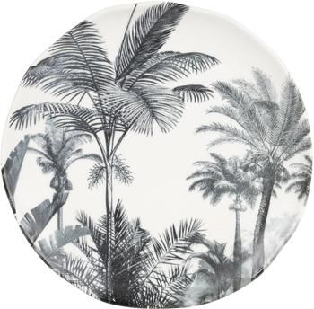Frühstücksteller Papaye mit Palmenmotiven, 4 Stück