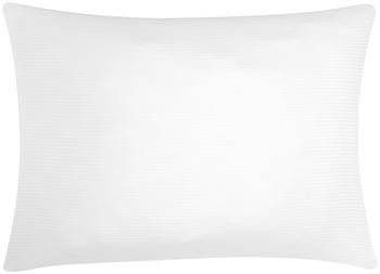 Taie d'oreiller 50x70 satin de coton blanc Stella, 2 pièces