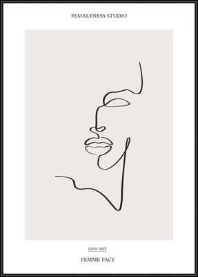 Stampa digitale incorniciata Femme Face