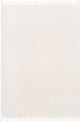 Tapis en coton fin tissé main crème Agneta