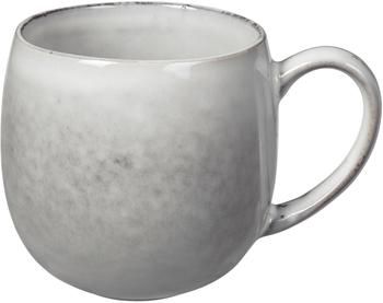 Handgemachte XL Teetassen Nordic Sand aus Steingut, 2 Stück