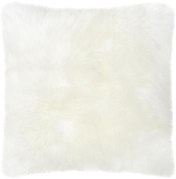 Kussenhoes van schapenvacht Oslo in crème kleur, glad