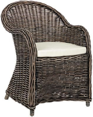Poltroncina in rattan con cuscino Martin