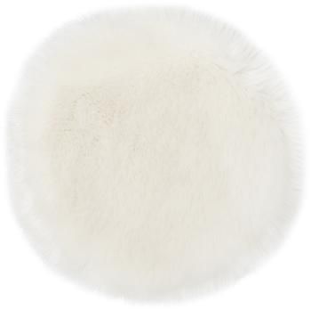 Galette de chaise ronde fausse fourrure lisse Mathilde