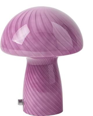 Petite lampe à poser verre rose Mushroom