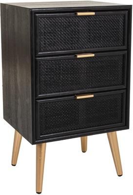 Mesita de noche de madera Cayetana Shelfy