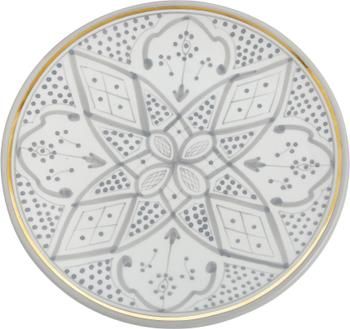 Handgemaakt Marokkaans dinerbord Beldi met gouden rand
