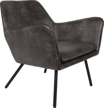 Kunstleren lounge fauteuil Bon in industrieel design