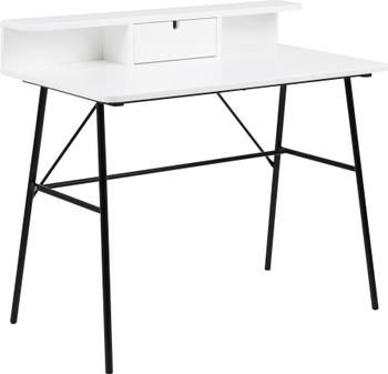 Schreibtisch Pascal in Weiß mit Schublade 