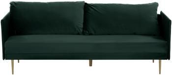 Sofa z funkcją spania z aksamitu z metalowymi nogami Lauren (3-osobowa)