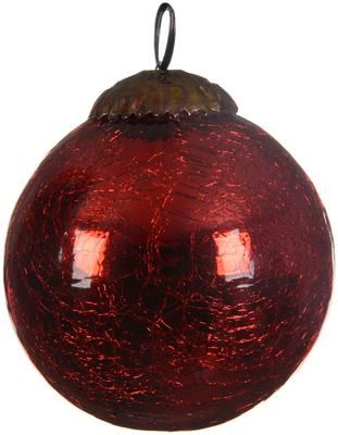 Boule de Noël Craquele Ø 8 cm, 3 pièces