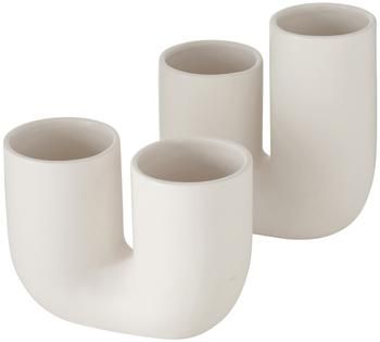 Handgefertigte Design-Vasen Filicio aus Steingut, 2er-Set