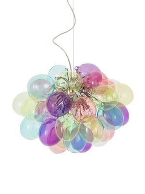 Suspension design bulles en verre multicolores Gross