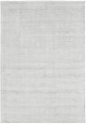 Tapis gris argent en viscose tissé main Jane
