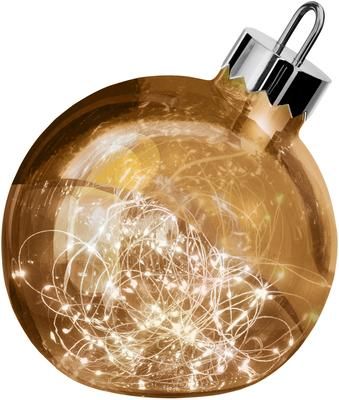 Bola de Navidad luminosa LED Aggia, funciona a pilas