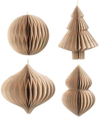 Kerstboomhangers Viola H 10 cm, 4 stuks