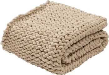 Plaid grosse maille beige Adyna