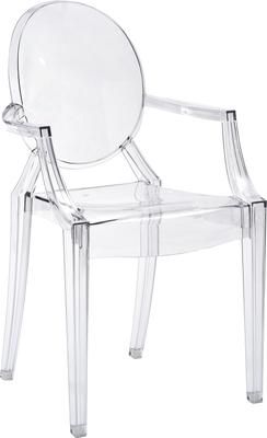 Chaise transparente en plastique Louis Ghost