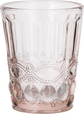 Verre à eau avec embossage décoratif Solange, 6 pièces