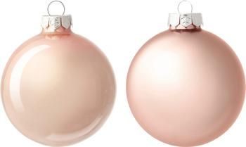 Ensemble de boules de Noël roses Evergreen
