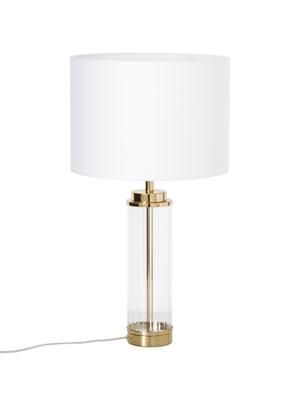 Lampa stołowa ze szklaną podstawą w stylu glam Gabor
