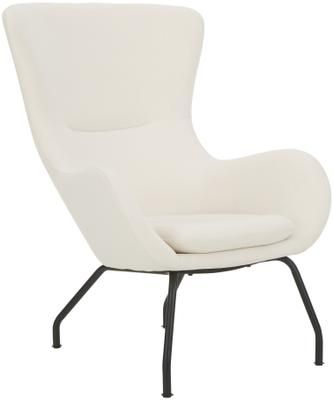 Fauteuil à oreilles blanc crème Wing