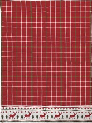 Strofinaccio in cotone con motivo natalizio Tartan Reindeer
