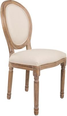 Krzesło z drewna z tapicerowanym siedziskiem Louis