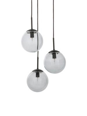Lampada a sospensione in vetro fumé Edie