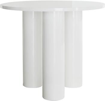 Ronde tafel Colette in wit, glanzend
