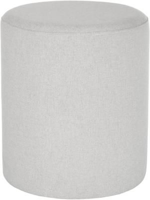 Pouf in tessuto grigio chiaro Daisy