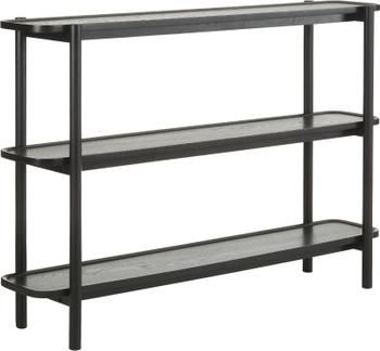 Scaffale in legno di quercia nero Libby