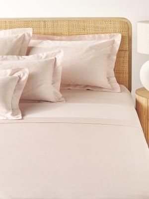 Drap plat en satin de coton rose Premium