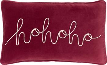 Poszewka na poduszkę z aksamitu z haftem i lamówką Hohoho