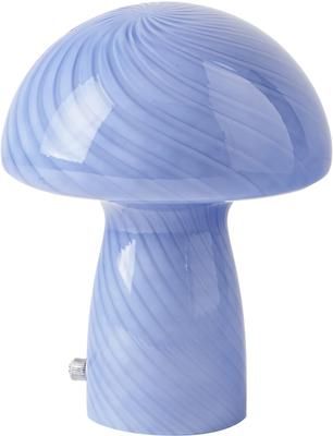 Petite lampe à poser verre bleu Mushroom