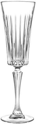 Copas flauta de champán de cristal con relieve Timeless, 6 uds.