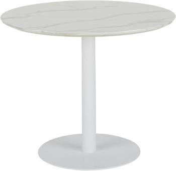 Table ronde aspect marbre Karla, Ø 90 cm